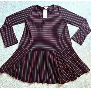 NWT Pretty Young Thing 1X Women's‎ Black Pink Stripe Sleeveless Maxi Dress USA